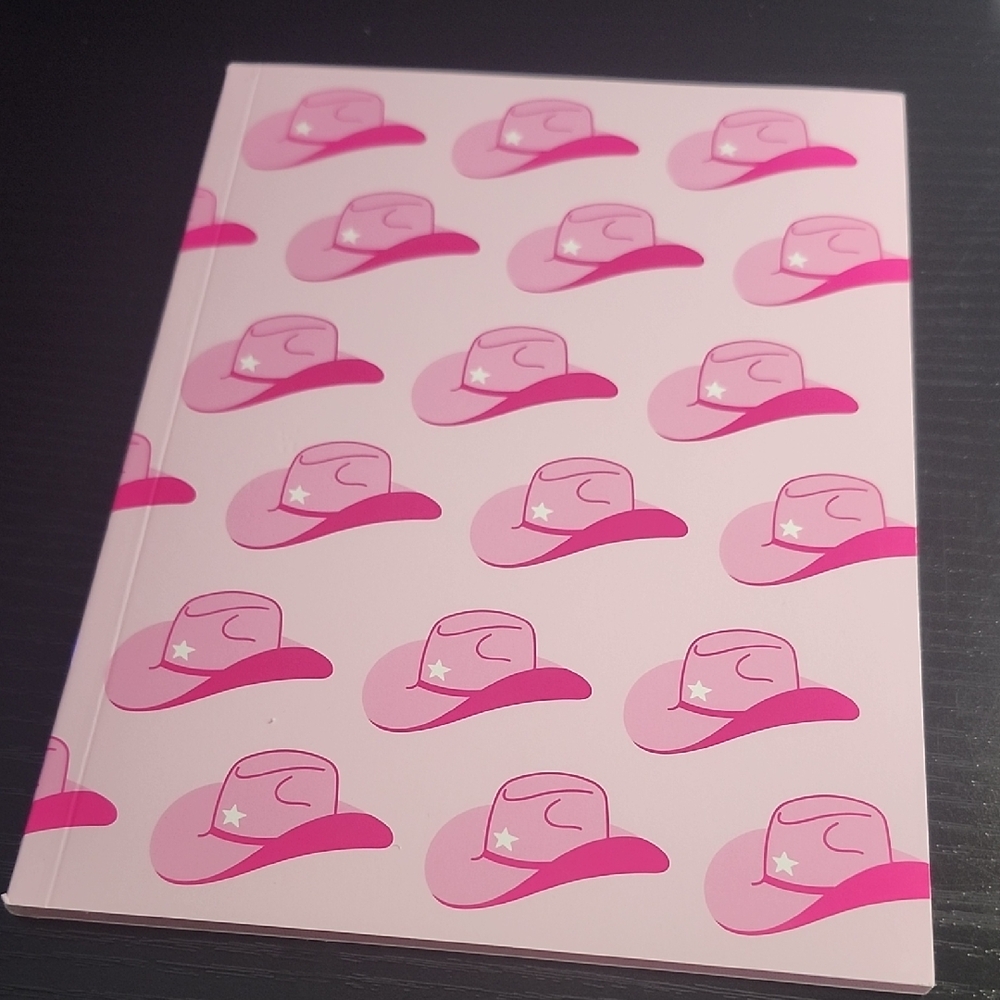 Pink Cowboy Hat Pattern Notebook - Picture 1 of 5